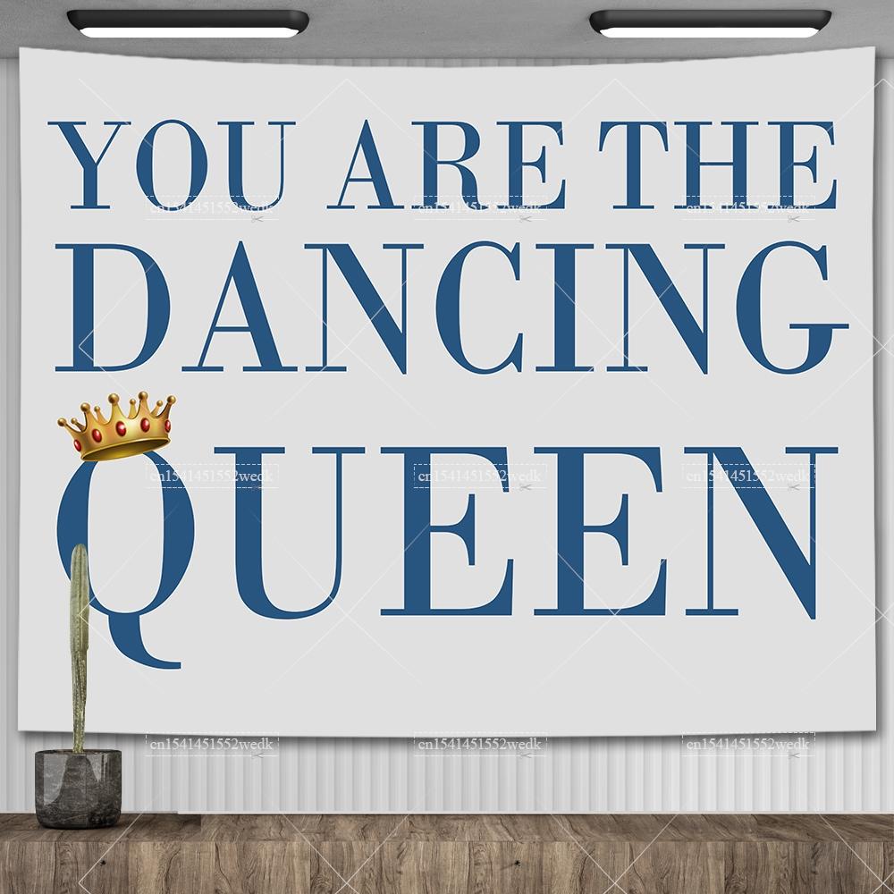 

Mamma Mia You Are The Dancing Queen Flag Here I Go Again Meme Tapestry College Dorm Party Backdrops Aesthetic Room Decor Banners 74x94cm(29x37in)