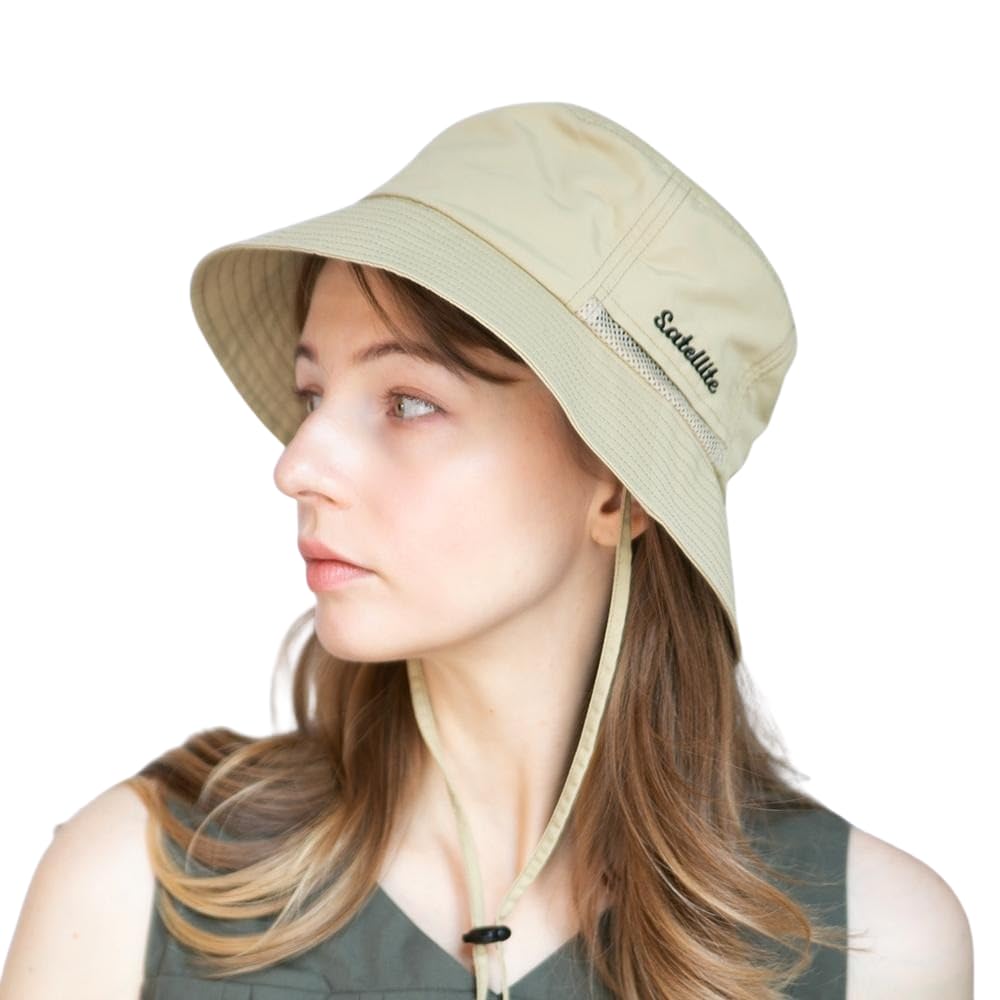 

ICHIYON Шляпа для ведра с водой Сафари Приключения УФ Лето [14+ ПЛЮС] Женщины, Водоотталкивающая, Вышитая, Шляпа, Шляпа, Шляпа, Альпинизм, Рыбалка, Защита, бежевый