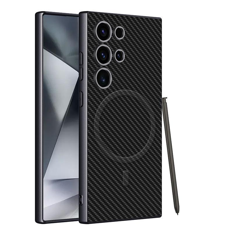 Applicable To Samsung S11Ultra Mobile Phone Case 11/11ultra Built-in Magnetic Wireless Charging S11U Plain Leather Case