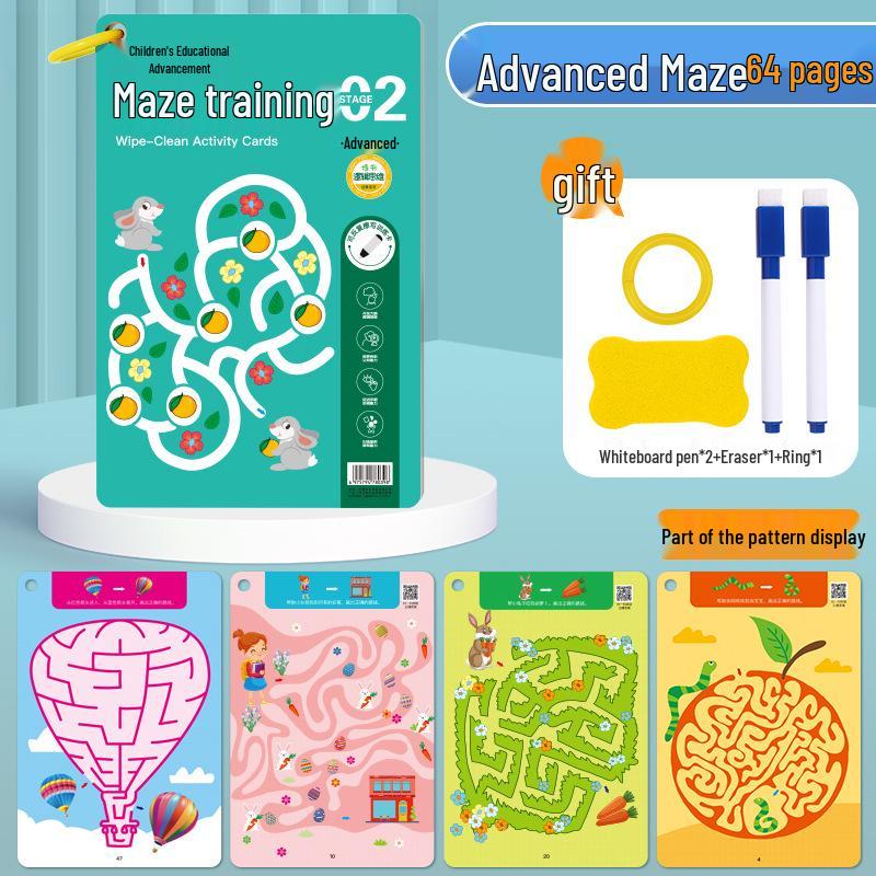 Children's Maze Puzzle Book: Whole Brain Training for Ages 3-4
