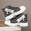 Fashion Women Sneakers New Canvas High-top Women Shoes 2025 Breathable Denim Sneakers Women Summer Thick Bottom Heightening Casual Shoes