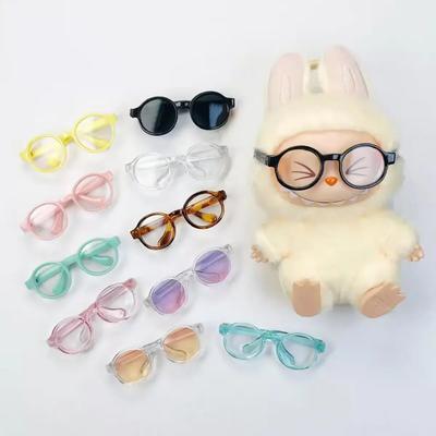 Labubu 6,5 cm Transparente Plastikbrille für 1/8 1/6 1/3 1/4 BJD für Labubu MSD Plüsch für EXO Puppe Sonnenbrille