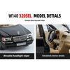 1/24 Scale Benz W140 320SEL Classic Limousine Alloy Die Cast Model Car Collecting Hobbies Desktop Decoration Gifts for Friend