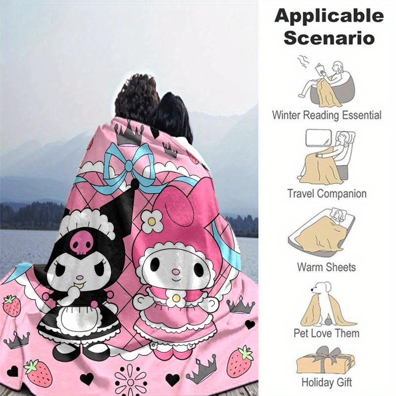 1pc. Cute Cartoon Character Print Blanket - Perfect for Home, Office, or Outdoor Use - Ideal G