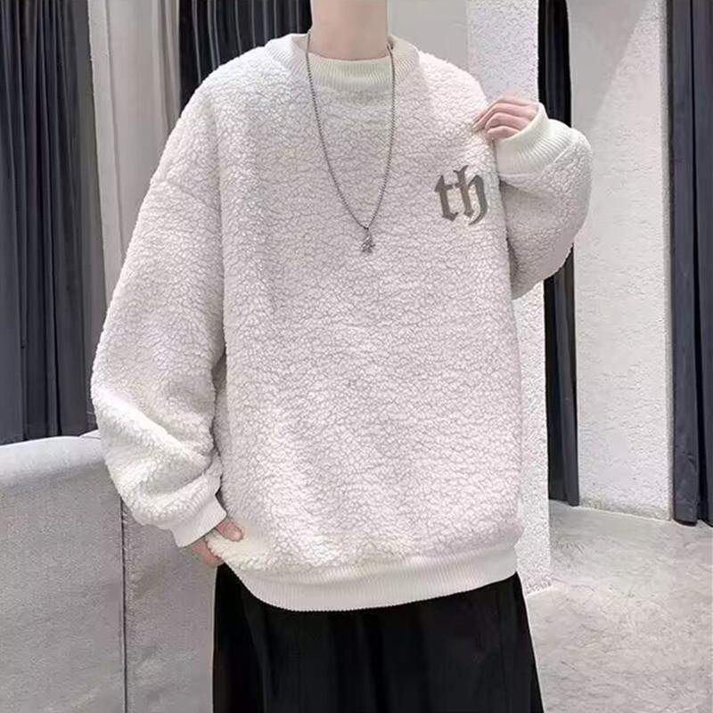 Sweat à capuche décontracté tendance pour homme, Style Automne/Hiver 2026, Coupe ample, Pull à col rond.