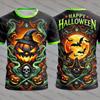 Halloween T-shirt Men's and Women's Short Sleeved T-shirt Pumpkin 3D Printed T-shirt Harajuku T-shirt Halloween T-shirt