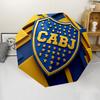 Club Atlético Boca Juniors Print Automatic Umbrella, 8 Rib Iron Frame, Plastic Handle, Suitable for Outdoor Travel &Daily , Ideal Gift