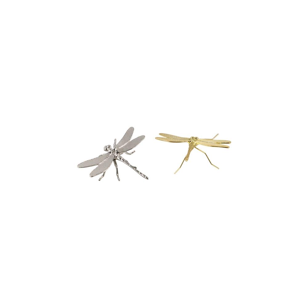 Metal Simulation Dragonfly Small Tea Pet Durable Dragonfly Cup Cover  Desktop