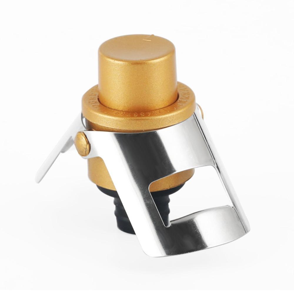 2pcs Built-in Pressure Pump Champagne Sealer with Time Stamp Wine Bottle Cap Wine Stopper  Brewing