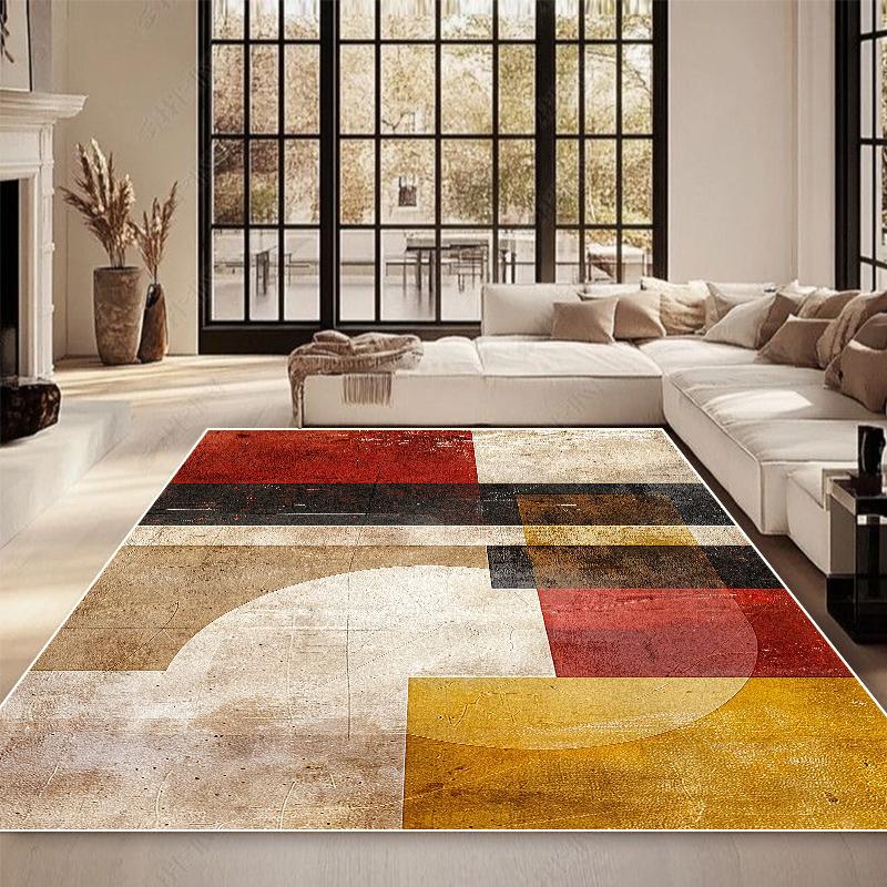 Modern Decoration Living Room Carpet Fashion Geometric Design Large Rugs Bedroom Non-slip Rug Hall Sofa Side Plush Floor Mats