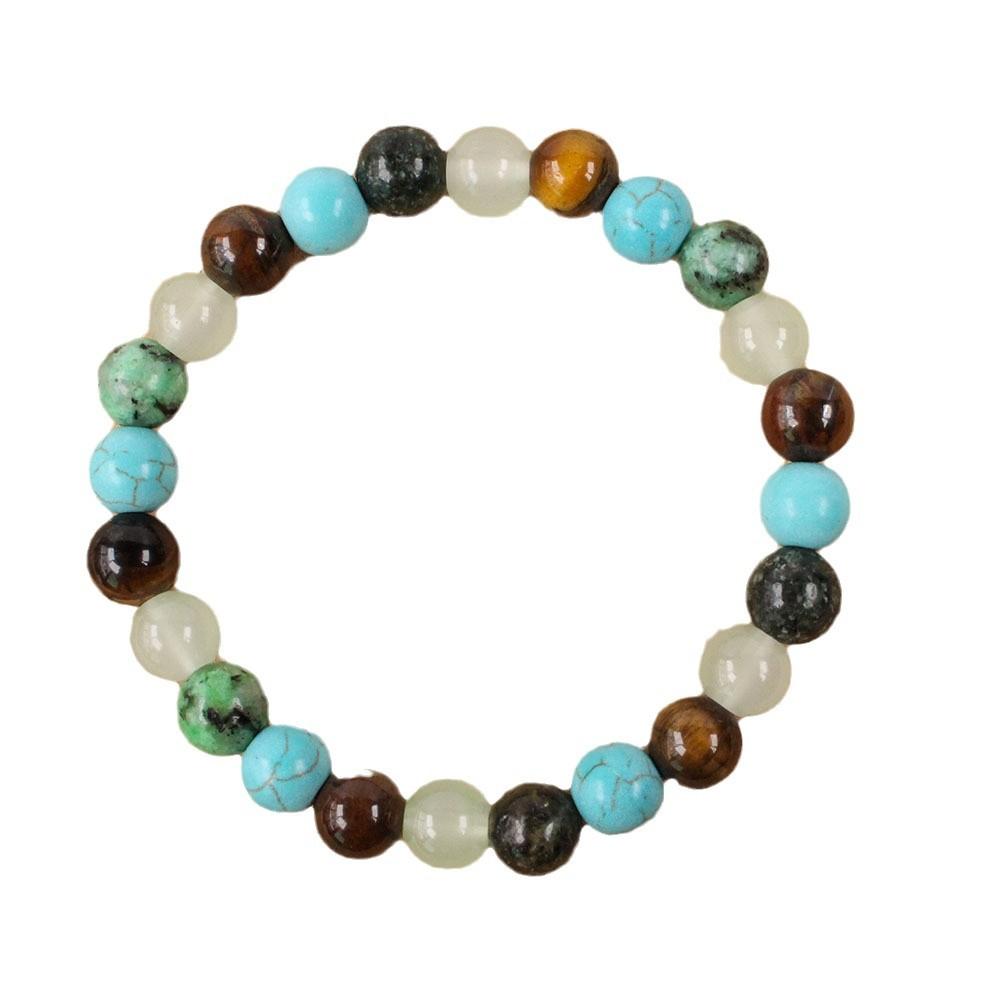 Jewelry bracelet, turquoise European and American popular bracelet, crystal tiger's eye stone beaded bracelet.