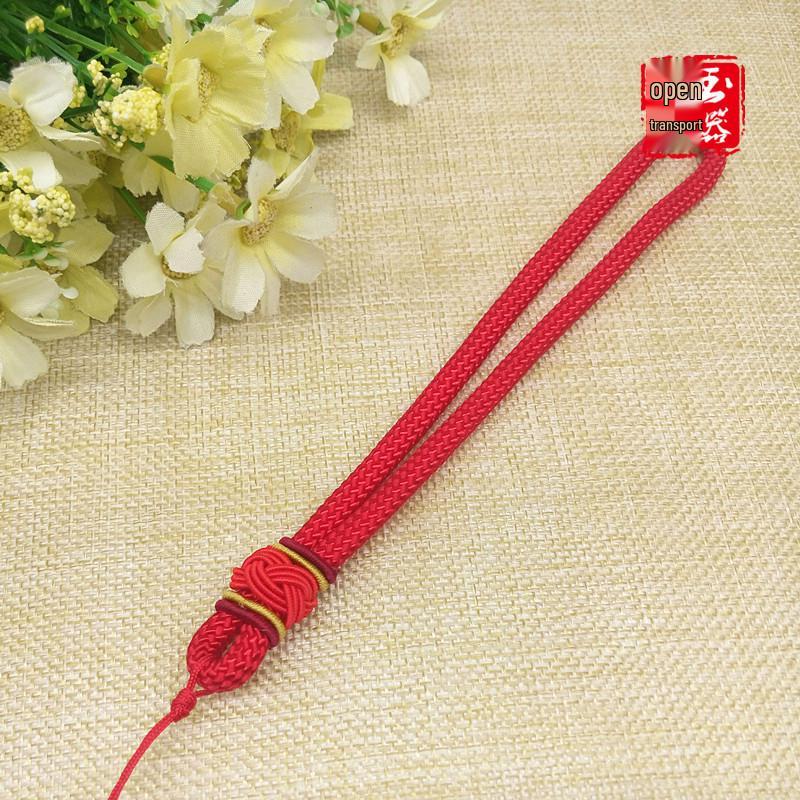 Handmade Woven Jade Lanyard - DIY Rope Handle Piece