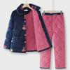Middle-Aged & Elderly Women's Velvet Pajamas: Warm Winter Cotton Suit for Home