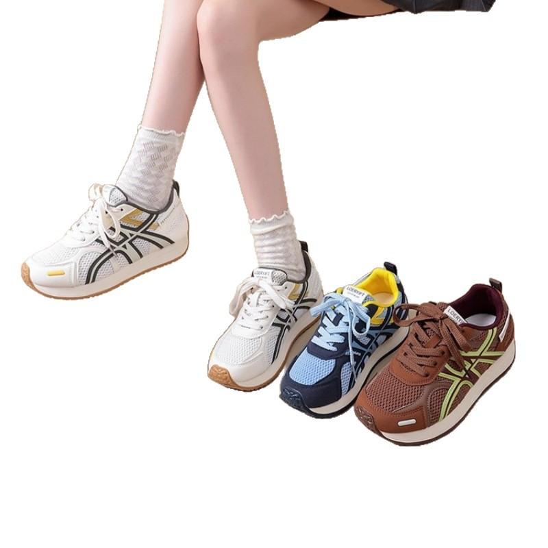 Thick-soled Mesh German Training Shoes Women's 2025 New Summer Versatile Breathable Casual Sports Forrest Gump Shoes Lightweight Dad Shoes