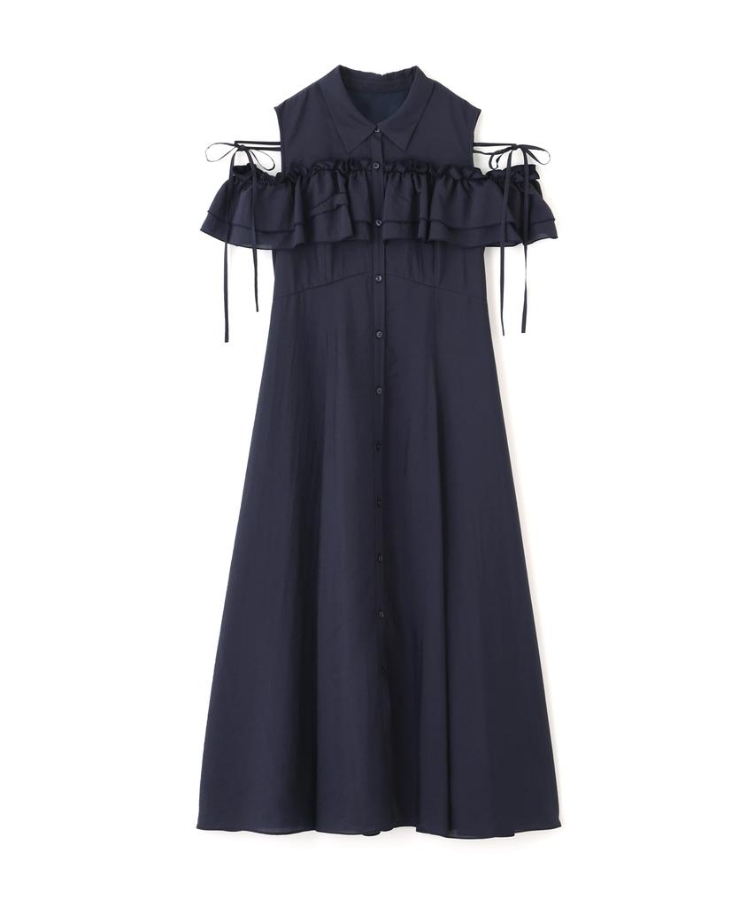 BODY Frill Shirt Dress [PROPOTION DRESSING] [Navy/M]