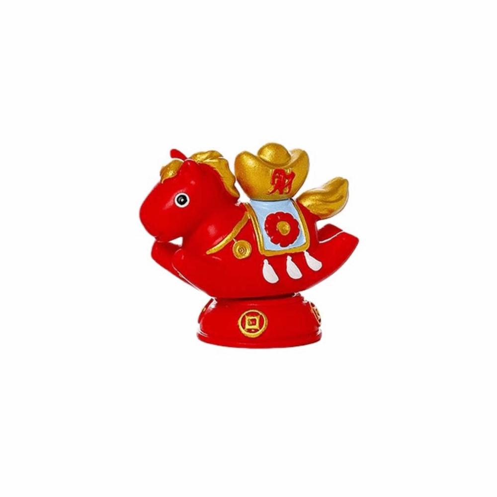 Resin Zodiac Horse Figurines Cute Horse Statue Gift Idea Horse Figures Ornament  Chinese New Year
