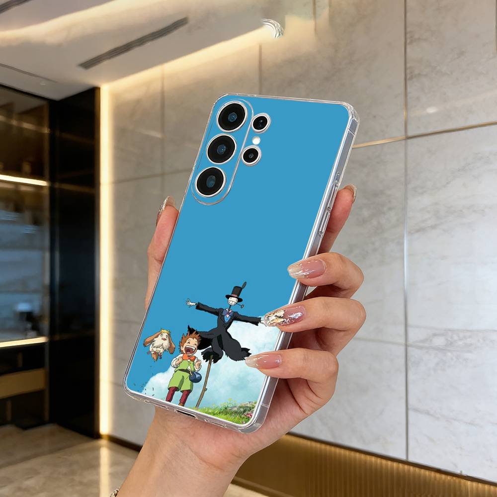 H-M-C-Howl's -Moving- Castle Clear Phone Case for Samsung S25, S24, S21, S22, S23, S30, Ultra, S20, Plus, FE, Lite