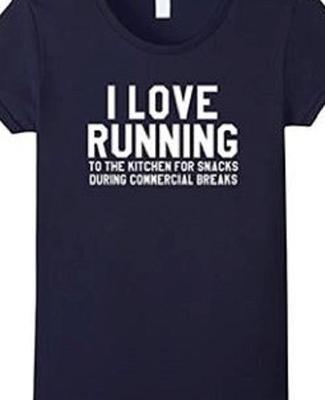 Ich liebe es zu laufen..in die Küche für Snacks lustiges T-Shirt T-Shirt Fitness Training laz
