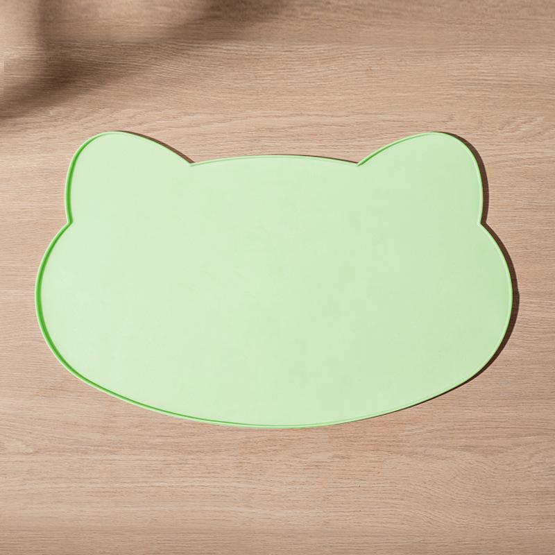 Pet Waterproof Mat Dog Cat Bowl Mat Silicone Non-slip Pet Feeding Mat Dog Eating Bowl Tray Cushion