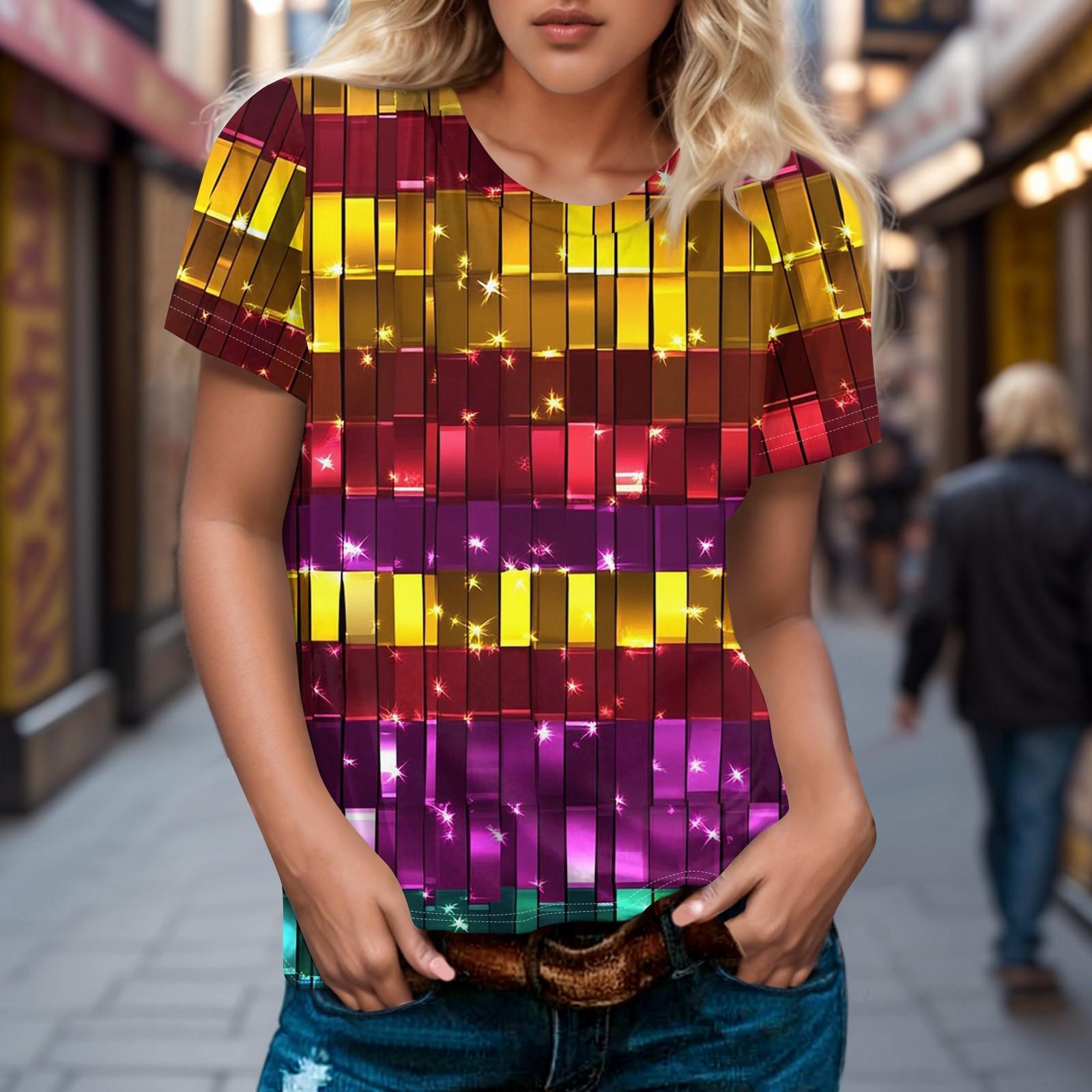 

Женская повседневная футболка с коротким рукавом и круглым вырезом с принтом L золотой