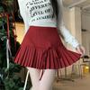 Sweet Dot Mini Skirt Bowknot A-line Short Skirts Sweet Pleated Skirts for Women  Ladies