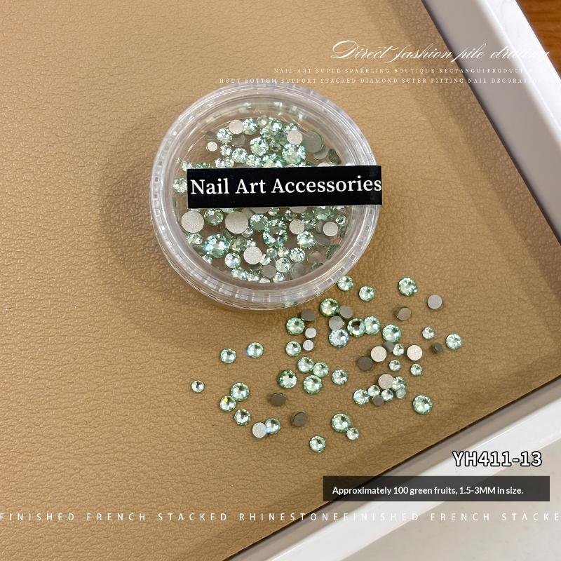 100Pcs 1.5-3Mm Glass Crystal Non Hotfix Rhinestones Craft Supplie Flatback Glitter Stones Nail Art Decorations Diy Accessories