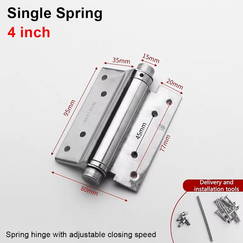 1Pcs Double Opening Door Hinge With Inner And Outer Free Spring Hinge Hardware Accessory