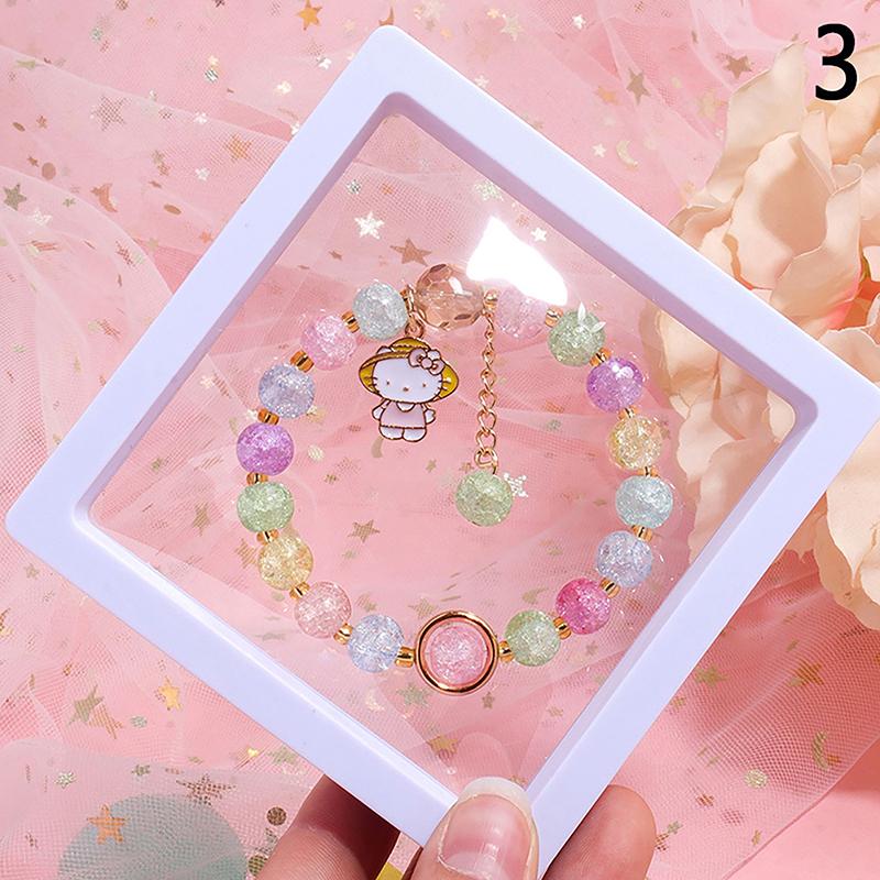 Sanrio Cute Cartoon Beaded Bracelet Kuromi Cinnamoroll Colorful Bead Bracelet Sweet Girlfriend Gifts Toys For Girls