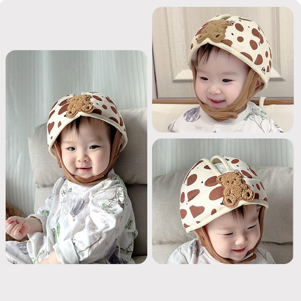 Adjustable Toddler Head Protection Hat Cartoon Baby Safety Headgears  Crawling