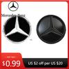 Hot Car Sticker For Mercedes Benz B C GLK-Class 2008-14 LED Mirror Emblem Light Car Silver And Black Front Grille Illuminated L