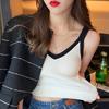 Women's Winter Plush Vest: Thick, Warm, Padded Chest, Sleeveless, One-Piece Bra Design, Contrasting Color