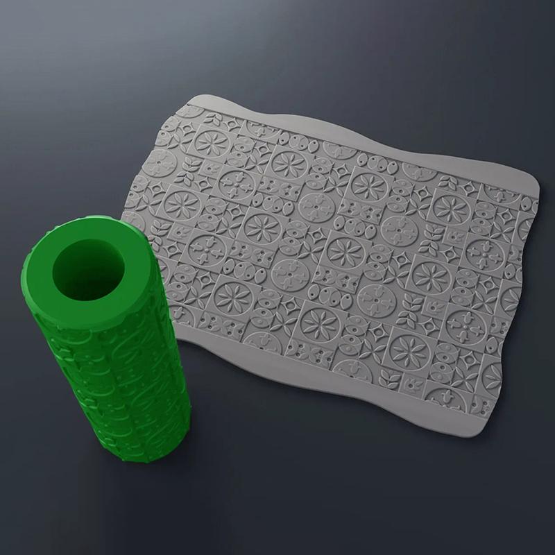 Wałki do tekstury płytek Retro wałek do embossingu do miękkiej gliny, mebli, ceramiki Rękodzieło DIY Dekoracyjne pędzle szablonowe