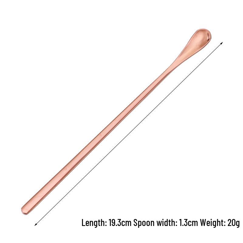 

304 Нержавеющая сталь Длинная ручка Японская ложка для смешивания для кофе, десерта и барменского дела