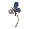 Elegant Butterfly Brooch With Pearls Designs Dripping Waterdrop Shape Alloy Materials for Women Fashion Accessory