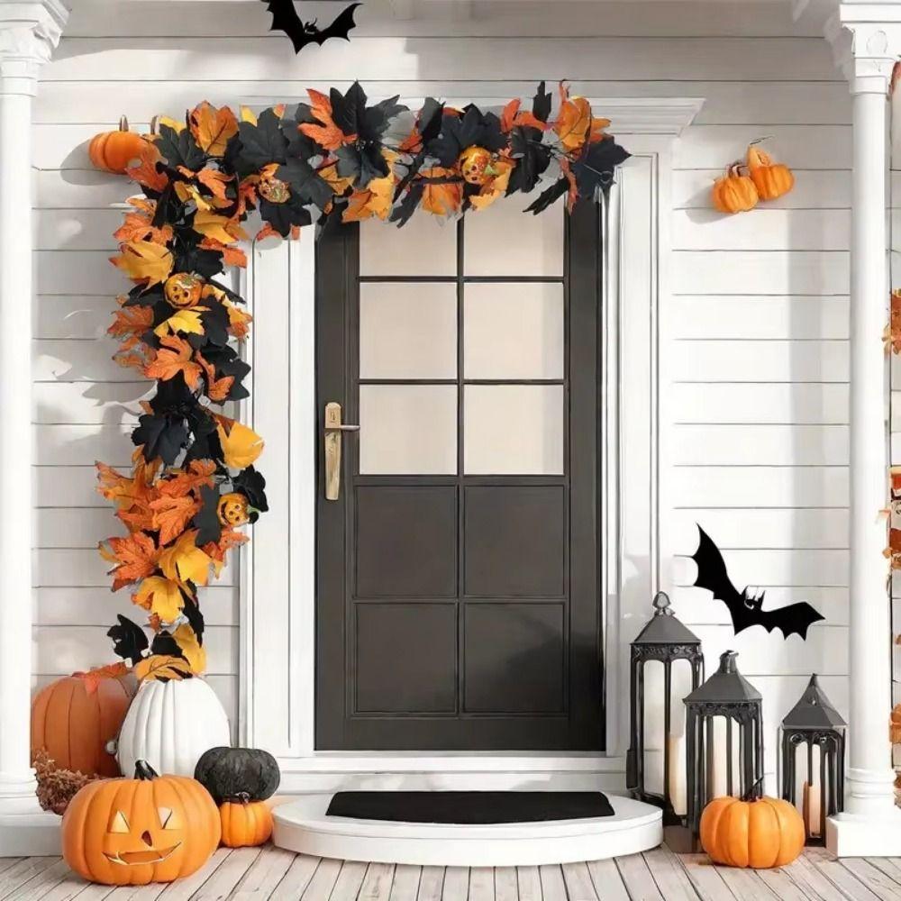 Realistic Halloween Leaf Vines Silk Artificial Hanging Vine Garland Party Decoration