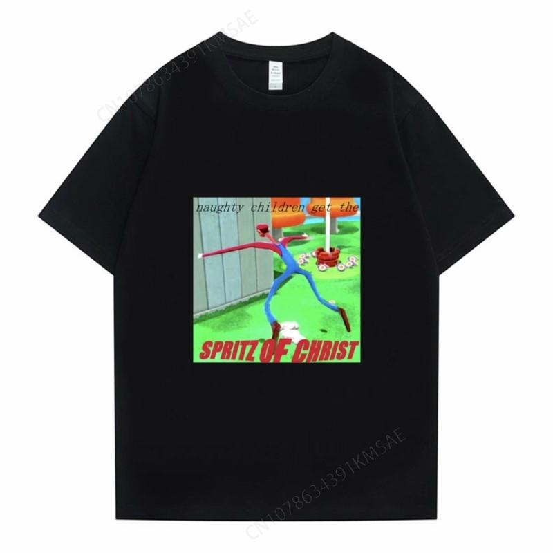 Naughty Children Get The Spritz of Christ T-shirt Summer Men Women Harajuku Creativity Tshirt U