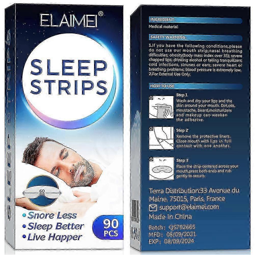 90 Packs Sleep Strips Sleeping Mouth Tape Anti-snoring Closed-mouth Patch