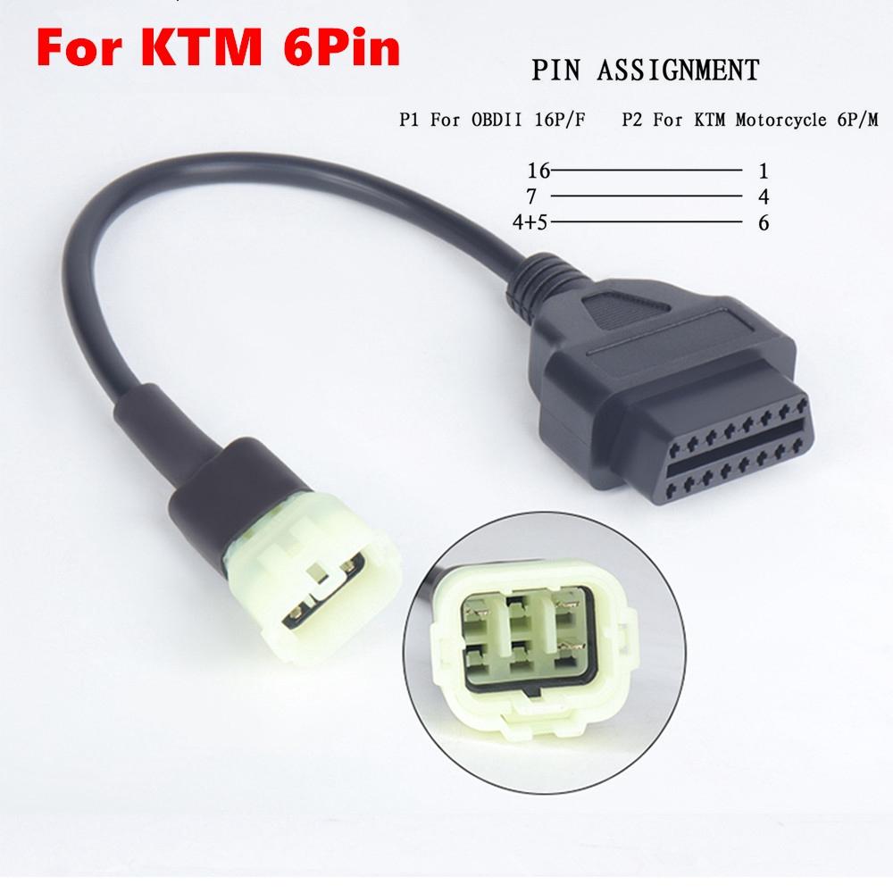 OBD2 Motorcycle Diagnostic Cable For OBD2 Connector Motorcycle Motobike For YAMAHA For HONDA Moto OBD 2 Extension Cable