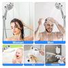 A25F-10-Mode Handheld Shower Head Set With High Pressure, 59" Stainless Steel Hose And Adjustable Brass Bracket Included