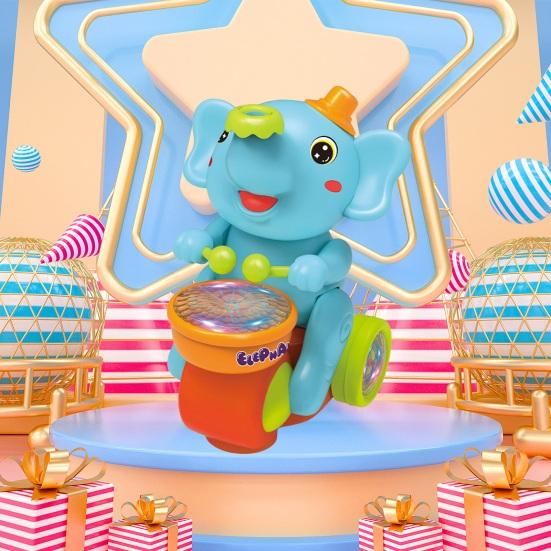 Baby Trommel Elefant Spielzeug mit Musik Licht Blasball Tier Auto Spielzeug Früherziehung Tier Spielzeug 45820 Monate Säugling