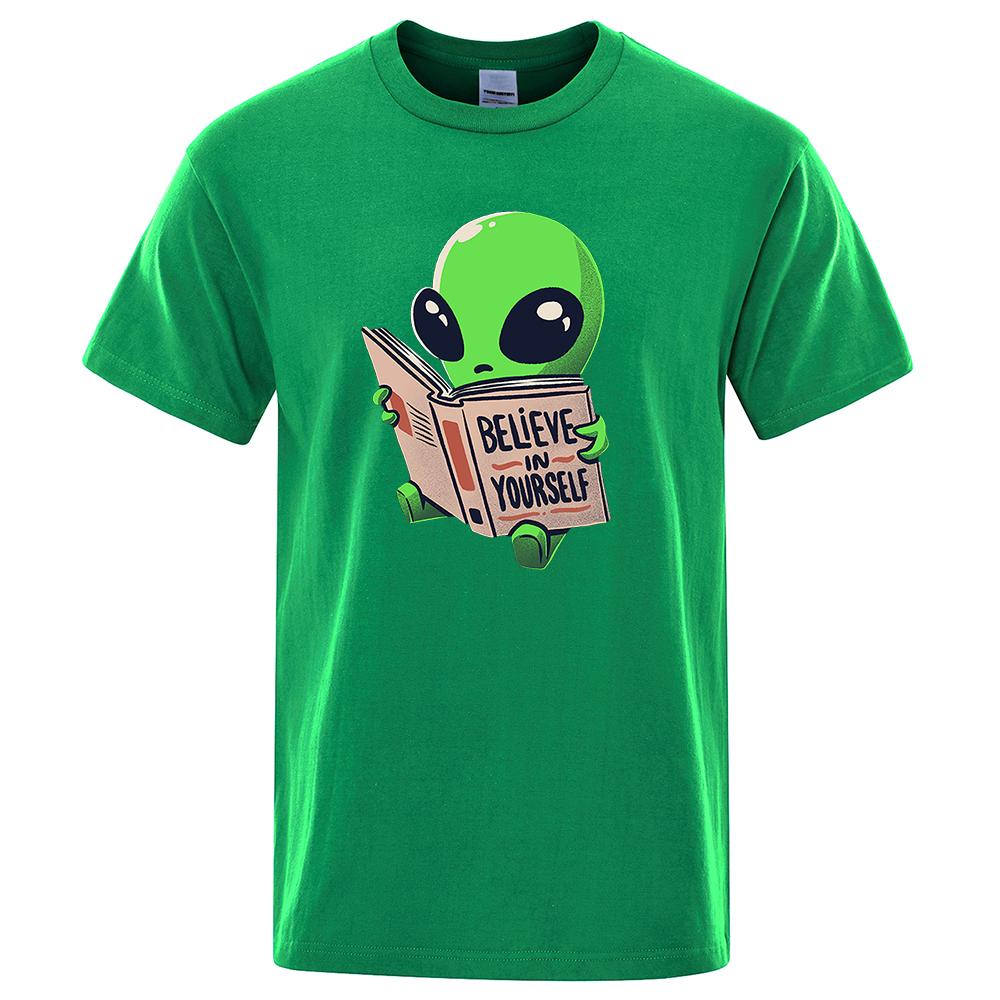 Believe In Yourself Personality Printing Men Tshirt Oversized Cotton T Shirts Brand Tshirt Street Loose T-Shirt