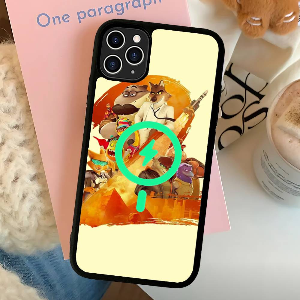 Funny Anime The B-bad G-guys Phone Case Magnetic Case For IPhone 16 14 13 12 11 15 Pro Max For Magsafe Wireless Charge Cover