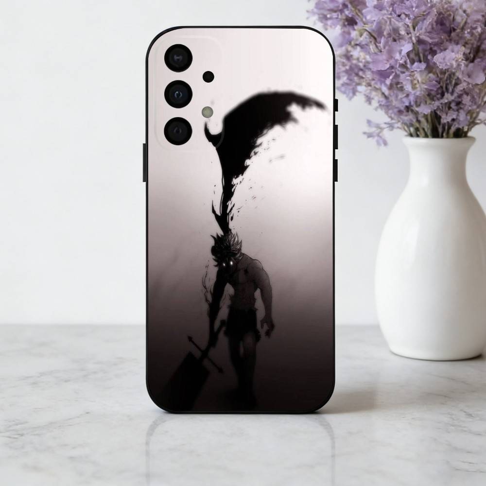 Anime Cool A-Asta B-Black C-Clover  Phone Case For Samsung Galaxy A73,A72,A71,A70,A53,A52,A51,Soft Silicone Black Cover