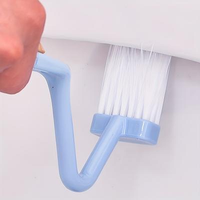 S-Shaped Long Handle Plastic Toilet Brush for Hygienic Bathroom Cleaning