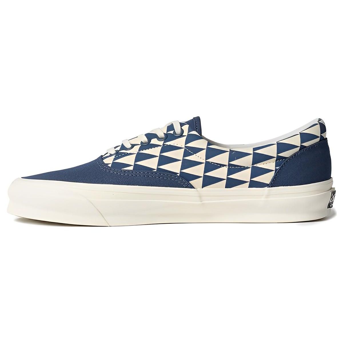 

Vans Pilgrim Surf And Supply X Era Vault Canvas Leather Triangle Logo Vintage Low Top Skate Shoes Unisex Sneakers Blue White VN0A3CXNFRP 38.5