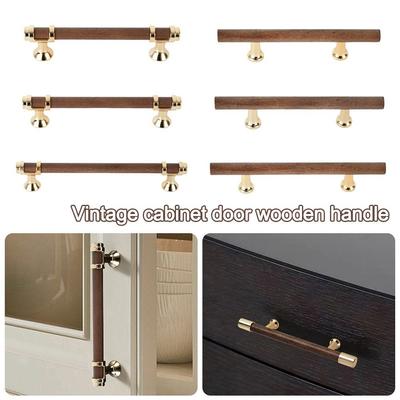 Modern Solid Wooden Door Handles Various Sizes Multifunctional Drawer Knobs Durable Kitchen Cabinet Handles Cupboard