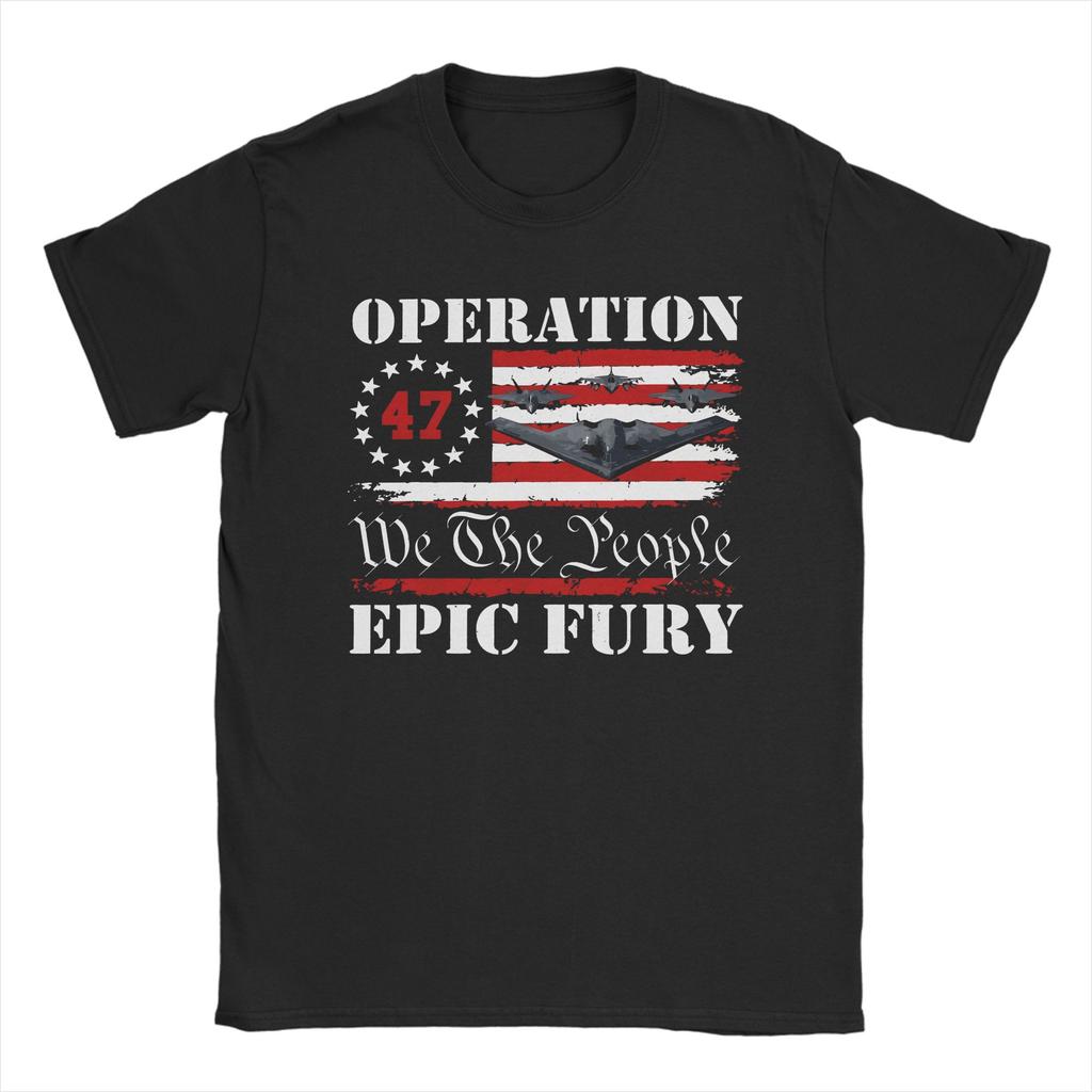 T-shirt Opération Fureur Épique pour Unisexe Coton Pur Nouveauté T-shirts Col Rond T-shirts Manches Courtes Vêtements Uniques