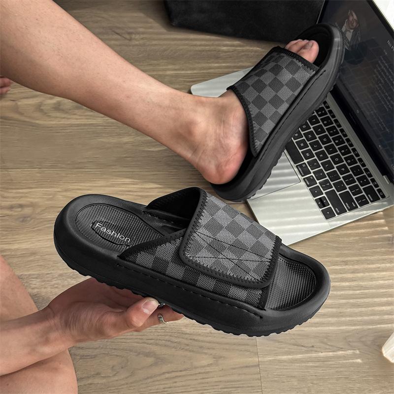 Fashion Men's 2025 New Comfortable Platform Sandals Breathable Outside Casual Slippers Beach Shoes 371236-J