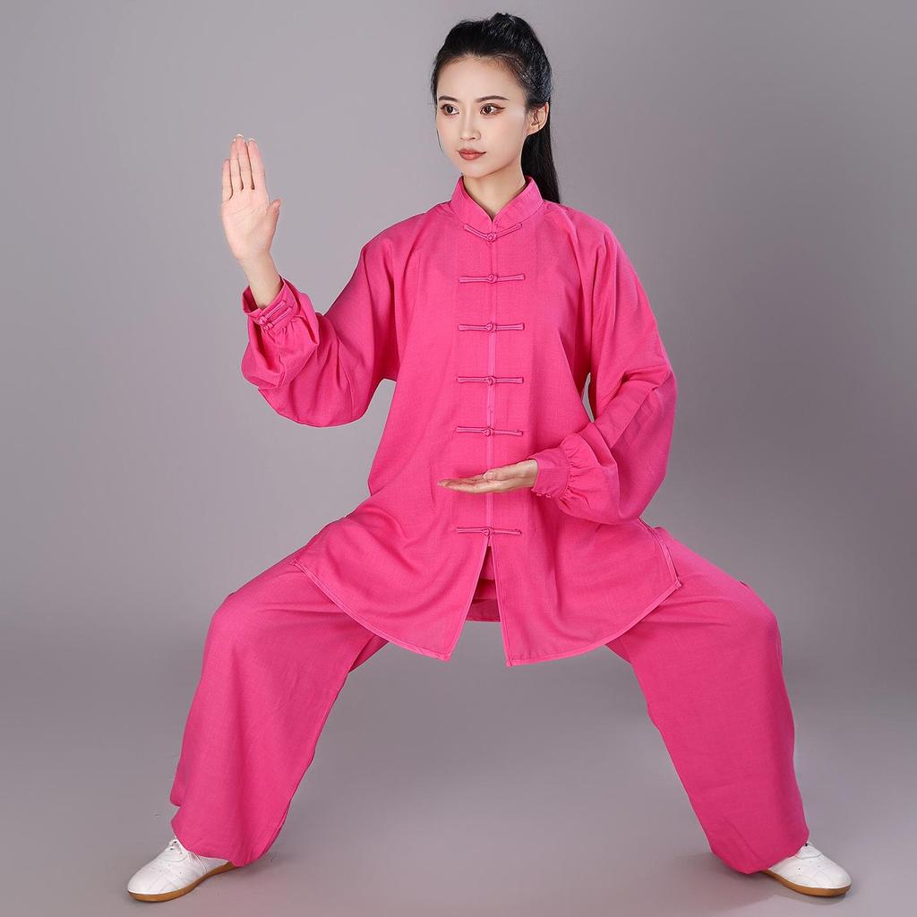 Tai Chi Anzug für Damen: Bestickte Frühjahrs-Herbst Performance & Trainingskleidung, Neuer Chinesischer Langer Mittellanger Stil