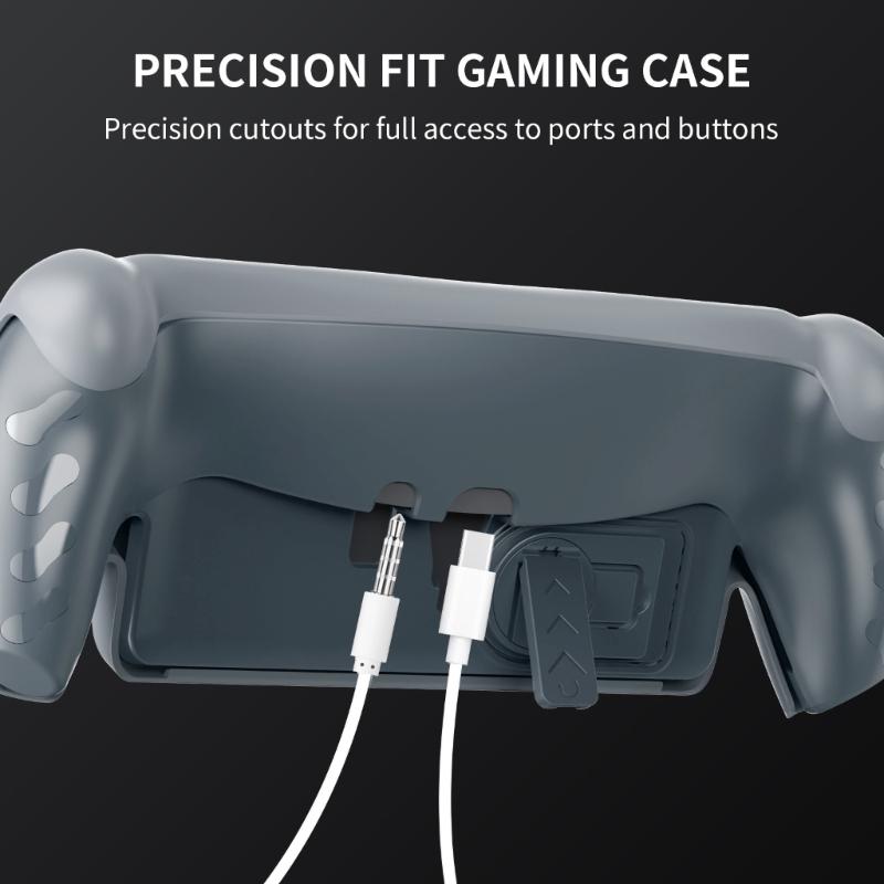 Full Protective Case Scratchproof Case Cover for Console Detachable Front Shell Back Case with Adjustable Kickstand